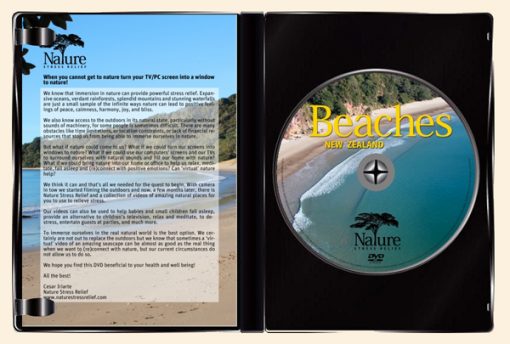 Nature Stress Relief - Beaches New Zealand DVD Inside Contents